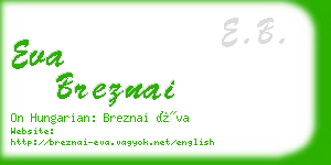 eva breznai business card